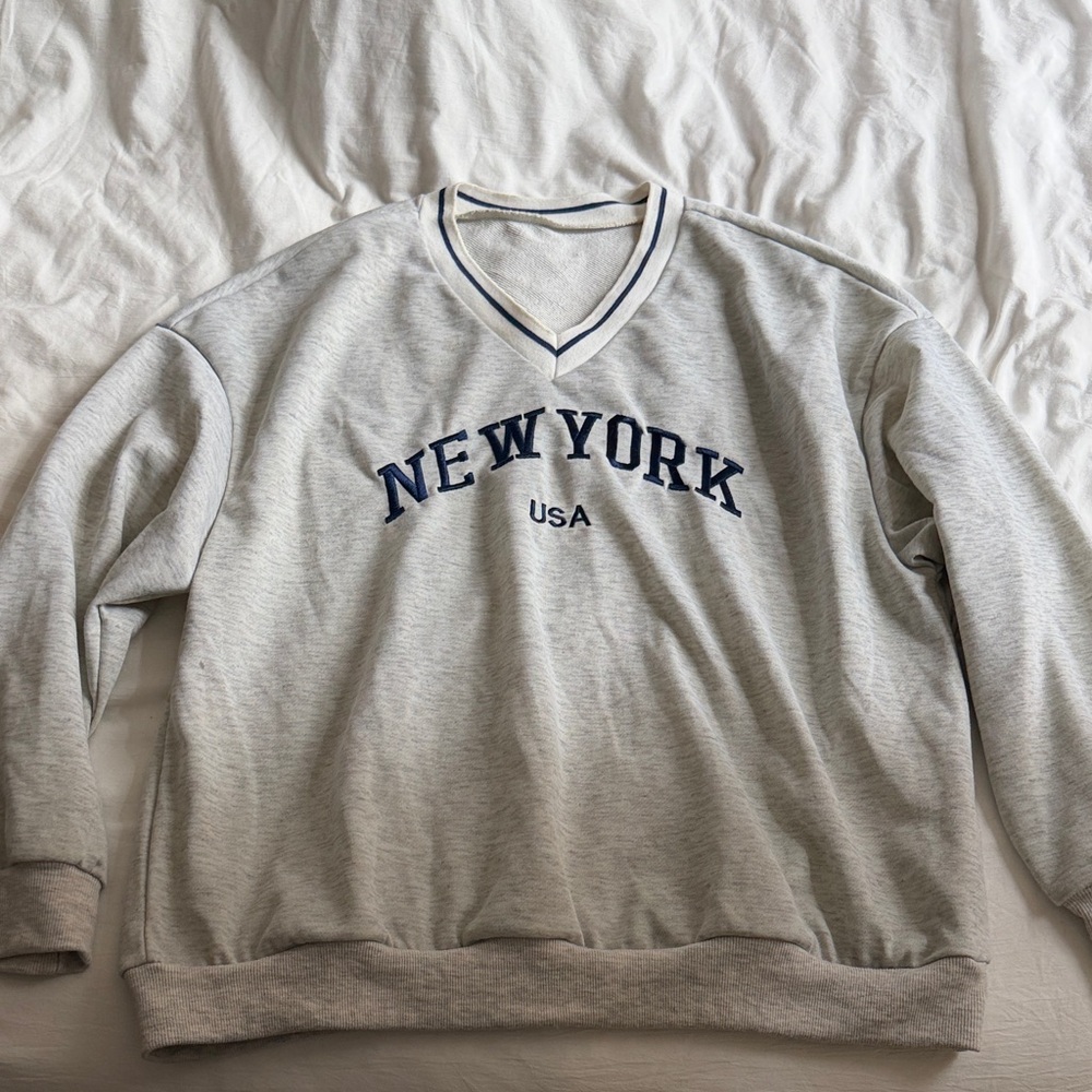 Gray New York USA Men's Sweater